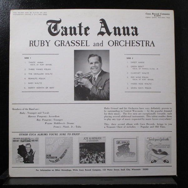 Ruby Grassel And Orchestra - Tanta Anna LP VG+ K-2074 Mono Polka Vinyl Record - Shuga Records