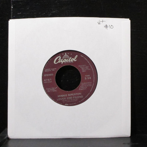 Minnie Riperton - Lover And Friend 7" VG+ Vinyl 45 Capitol 4761 USA 1979 - Shuga Records