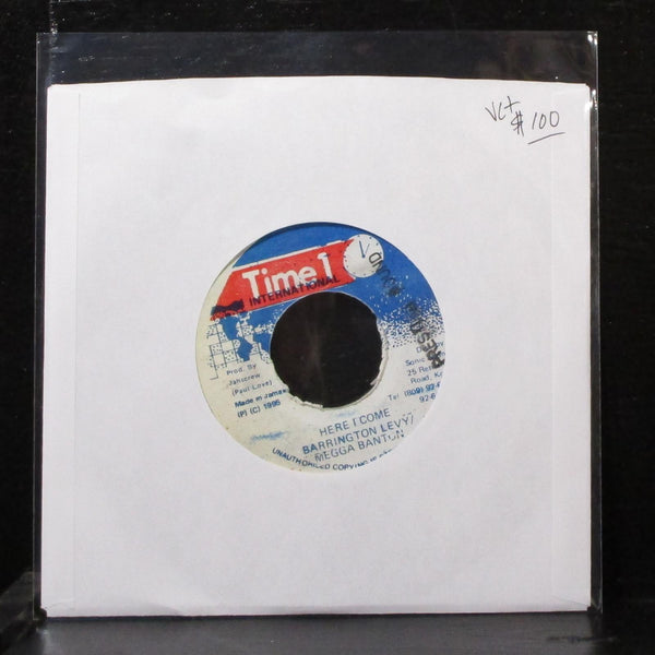 Barrington Levy & Megga Banton - Here I Come 7" VG+ Vinyl 45 Time 1 Jamaica - Shuga Records