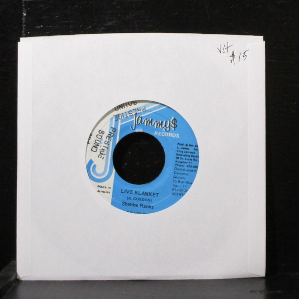 Shabba Ranks - Live Blanket 7" VG+ Vinyl 45 Jammy's Jamaica 1987 - Shuga Records
