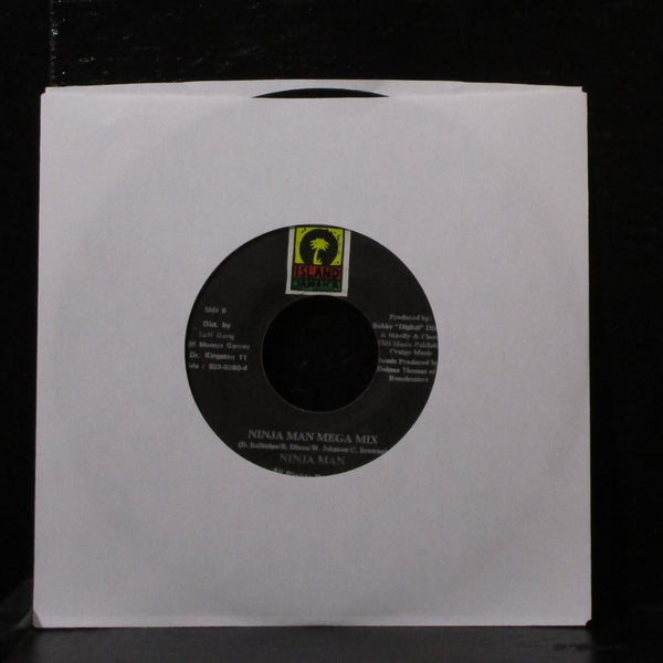Ninja Man - Ninja Man Mega Mix 7" VG+ Vinyl 45 Island Jamaica - Shuga Records