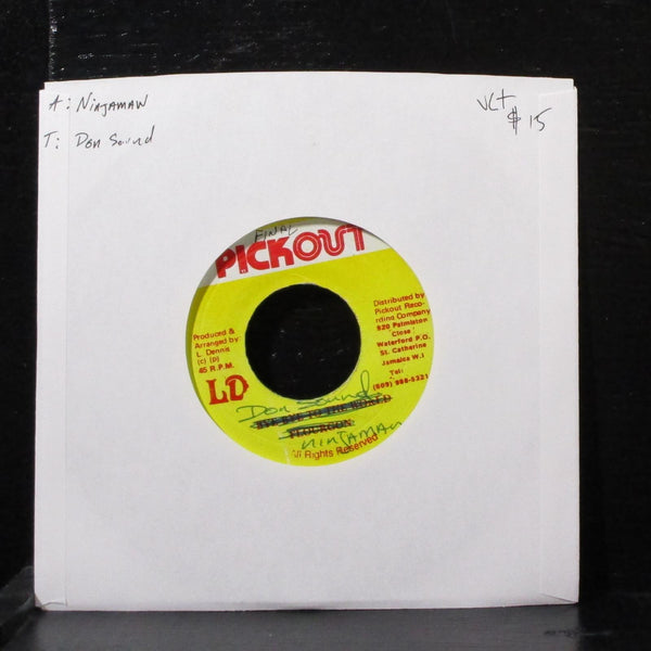 Ninjaman - Don Sound 7" VG+ Vinyl 45 Pickout Jamaica 1990 - Shuga Records
