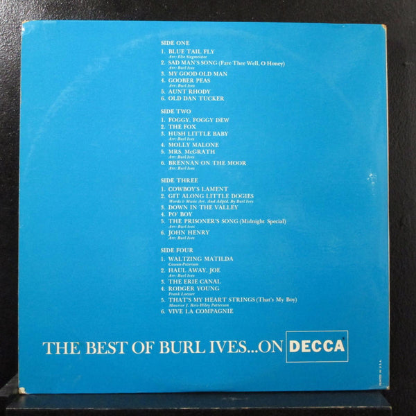 Burl Ives - The Best Of Burl Ives 2 LP VG+ DL 4102 Mono 1st 1961 Vinyl Record - Shuga Records