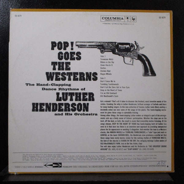 Luther Henderson - Pop! Goes The Westerns LP Mint- CS 8279 Stereo 1st 6i Record - Shuga Records