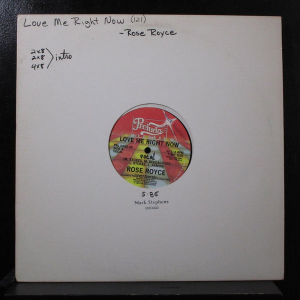 Rose Royce - Love Me Right Now 12" Mint- PRL D692 Promo 1985 Vinyl Record - Shuga Records