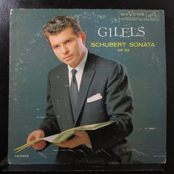 Schubert - Gilels - Schubert Sonata Op. 53 LP VG+ LM 2493 Mono RCA Shaded Dog - Shuga Records