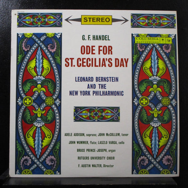 Handel, Bernstein - Ode For Saint Cecilia's Day LP Mint- MS 6206 Grey 2i 360 - Shuga Records