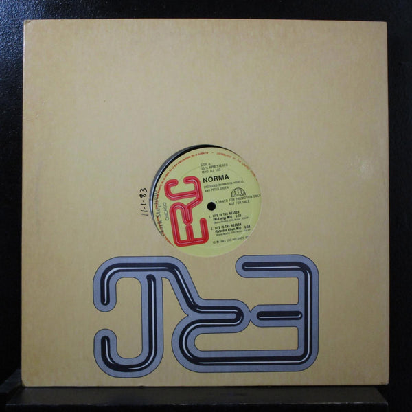 Norma - Life Is The Reason 12" Mint- MHD DJ 100 USA 1983 ERC Promo Vinyl Record - Shuga Records