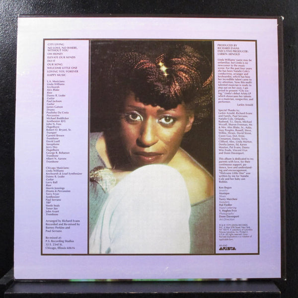 Linda Williams - City Living LP VG+ AB 4242 Stereo Arista 1979 USA Vinyl Record - Shuga Records