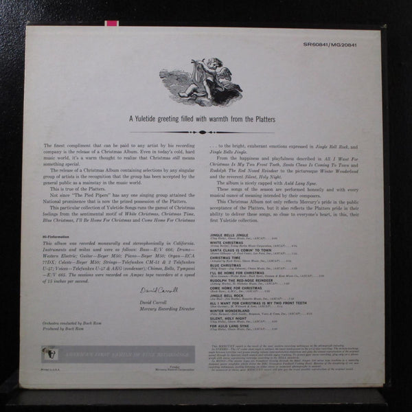 The Platters - Christmas With The Platters LP Mint- SR-60841 Stereo 1963 Record - Shuga Records
