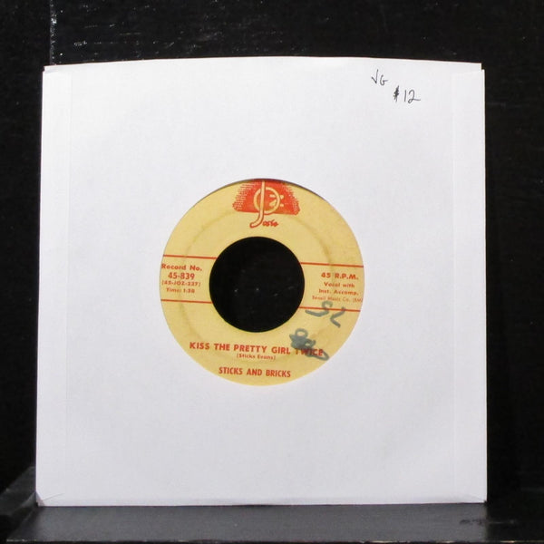 Sticks And Bricks - Kiss The Pretty Girl Twice 7" VG Vinyl 45 Josie 45-839 USA - Shuga Records