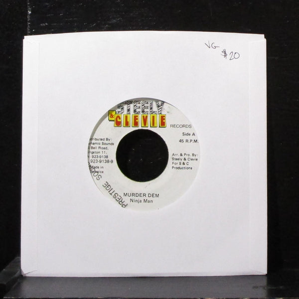 Ninja Man - Murder Dem 7" VG Vinyl 45 Steely & Clevie Jamaica 1990 - Shuga Records