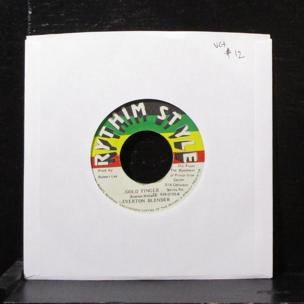 Everton Blender - Gold Finger 7" VG+ Vinyl 45 Rythim Style Jamaica 1996 - Shuga Records