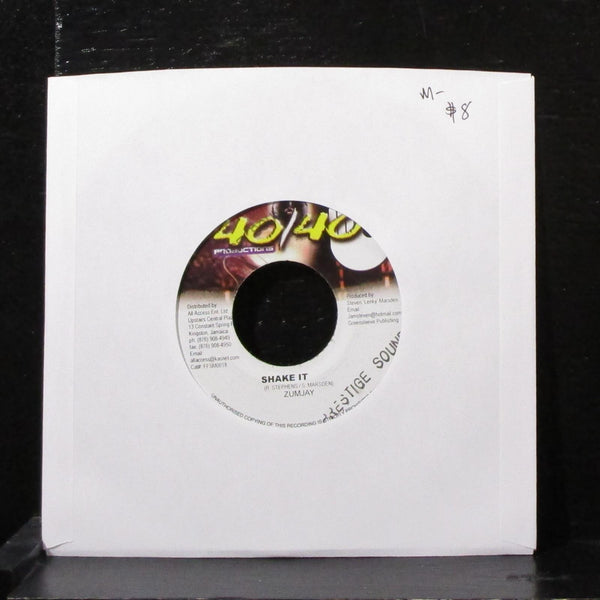 Zumjay - Shake It 7" Mint- Vinyl 45 40/40 Productions FFSM0018 Jamaica 2002 - Shuga Records