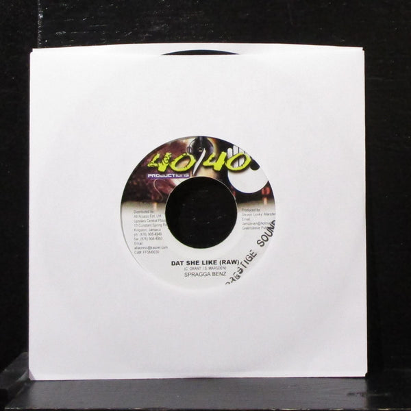 Spragga Benz - Dat She Like 7" Mint- Vinyl 45 40/40 Productions FFSM0030 Jamaica - Shuga Records