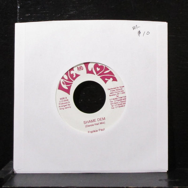 Frankie Paul - Shame Dem 7" Mint- Vinyl 45 Live And Love LLD-0008 Jamaica - Shuga Records
