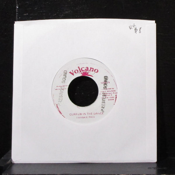 Frankie Paul - Curfew In The Dance 7" VG+ Vinyl 45 Volcano Jamaica - Shuga Records