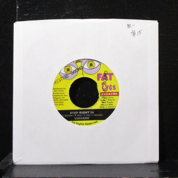 Luciano - Step Right In 7" Mint- Vinyl 45 Fat Eyes Jamaica 2000 - Shuga Records