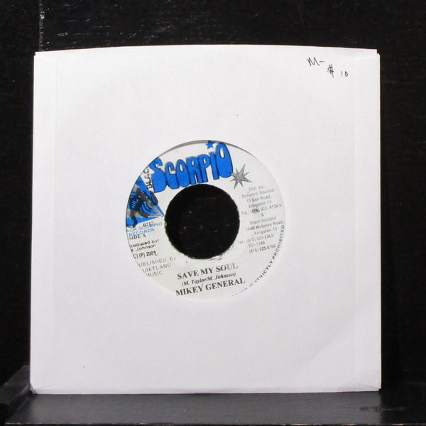 Mikey General - Save My Soul 7" Mint- Vinyl 45 Black Scorpio 0717 Jamaica 2002 - Shuga Records