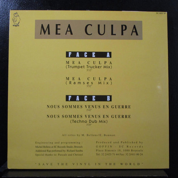 Fortuna Featuring Satenig - Mea Culpa (Special Remix) 12" Mint- SC9201M Belgium - Shuga Records