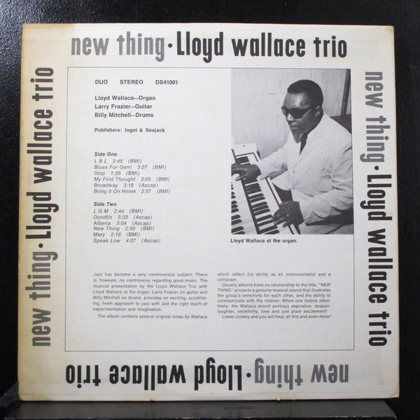 Lloyd Wallace - Trio New Thing LP VG DS41001 USA 1968 Vinyl Record - Shuga Records