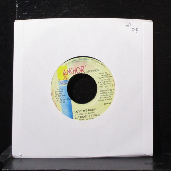 J.C. Lodge & Tiger - Love Me Baby 7" VG+ Vinyl 45 Anchor Jamaica 1988 - Shuga Records