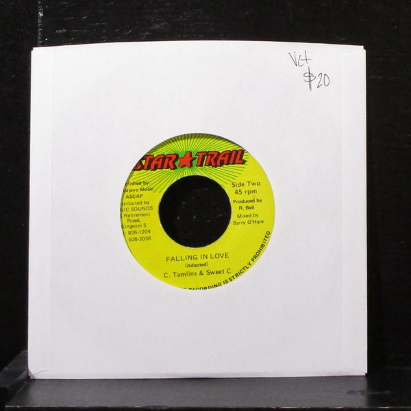 C. Tamlins & Sweet C - Falling In Love 7" VG+ Vinyl 45 Star Trail Jamaica - Shuga Records