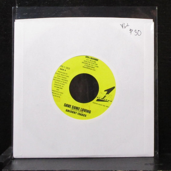 Gregory Isaacs - Save Some Loving 7" VG+ Vinyl 45 CPR-1 003 USA - Shuga Records