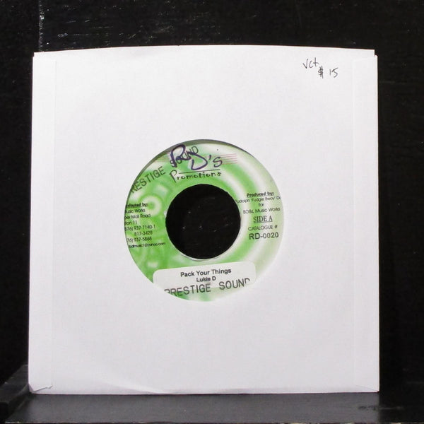 Lukie D - Pack Your Things 7" VG+ Vinyl 45 RD-0020 Jamaica - Shuga Records