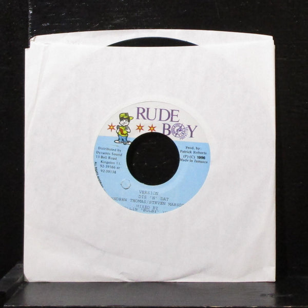 Shad Du - Nah Falla Man 7" VG+ Vinyl 45 Rude Boy Jamaica 1998 - Shuga Records