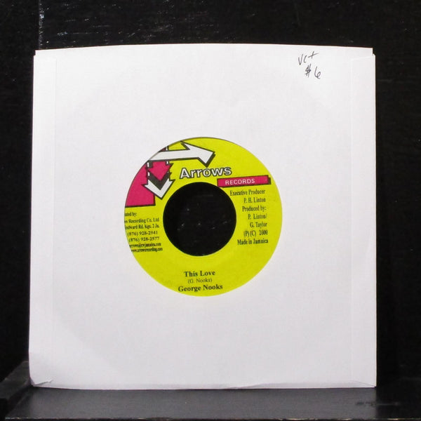 George Nooks - This Love 7" VG+ Vinyl 45 Arrows Jamaica 2000 - Shuga Records