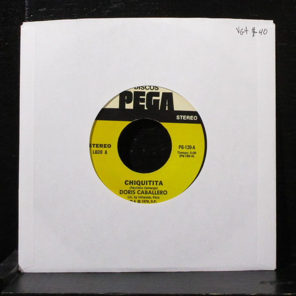 Doris Caballero - Chiquitita / La Noche Va Ha Llegar 7" VG+ Vinyl 45 PG-120 Peru - Shuga Records