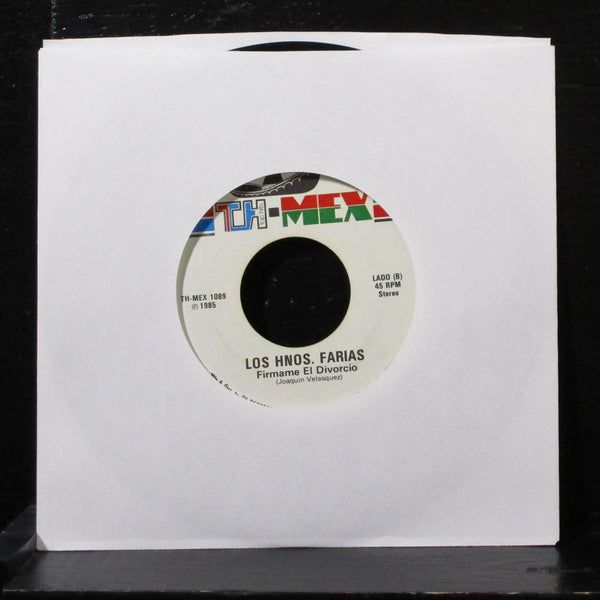 Los Hnos. Farias - Quisiera Verte Y No Verte 7" VG+ Vinyl 45 TH-MEX 1089 USA - Shuga Records