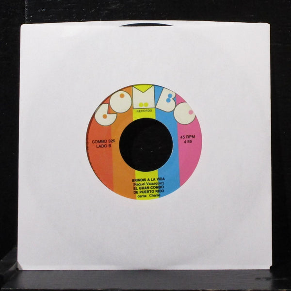 El Gran Combo De Puerto Rico - Aguacero 7" VG+ Vinyl 45 Combo 326 USA - Shuga Records