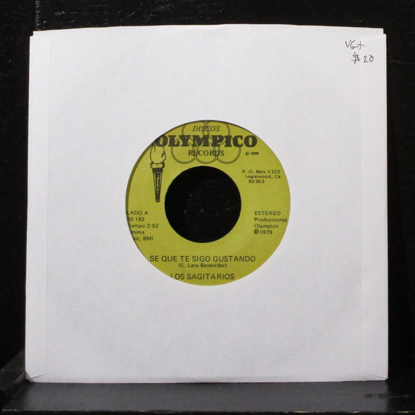 Los Sagitarios - Se Que Te Sigo Gustando 7" VG+ Vinyl 45 Discos Olympico OS 183 - Shuga Records