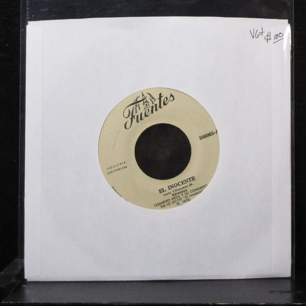 Lisandro Meza Y Su Conjunto - El Inocente 7" VG+ Vinyl 45 Fuentes 506065 1978 - Shuga Records