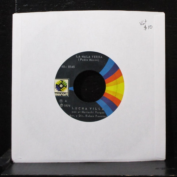 Lucha Villa - La Mala Yerba 7" VG+ Vinyl 45 Musart 45-5145 USA 1979 - Shuga Records