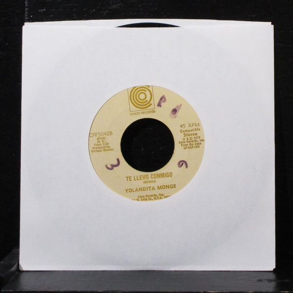 Yolandita Monge - Cierra Los Ojos Y Juntos Recordemos 7" VG Vinyl 45 CFF5042 - Shuga Records