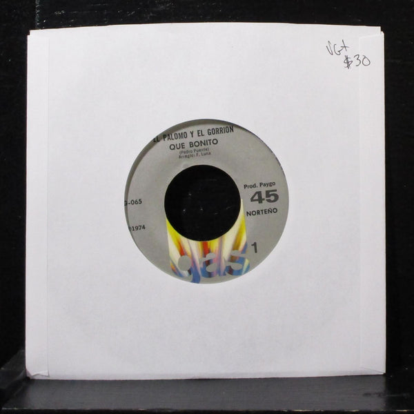 El Palomo Y El Gorrion - Que Bonito / Ambicion 7" VG+ Vinyl 45 GAS G-065 USA - Shuga Records