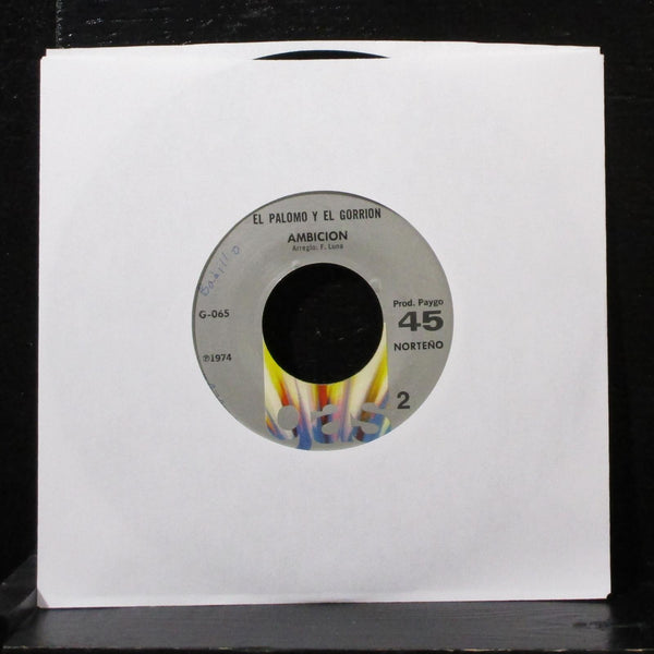 El Palomo Y El Gorrion - Que Bonito / Ambicion 7" VG+ Vinyl 45 GAS G-065 USA - Shuga Records