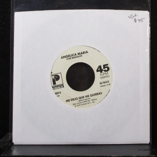 Angelica Maria - Me Dejo Que Me Quieras 7" VG+ Vinyl 45 Profono 45-79-012 USA - Shuga Records