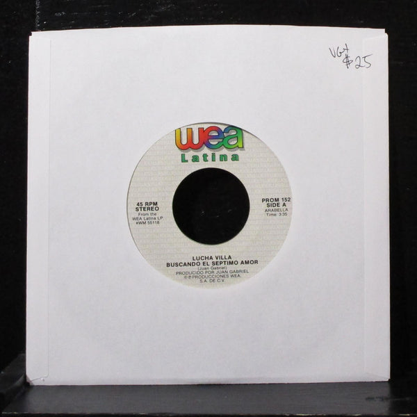 Lucha Villa - Buscando El Septimo Amor 7" VG+ Vinyl 45 WEA Latina PROM 152 USA - Shuga Records
