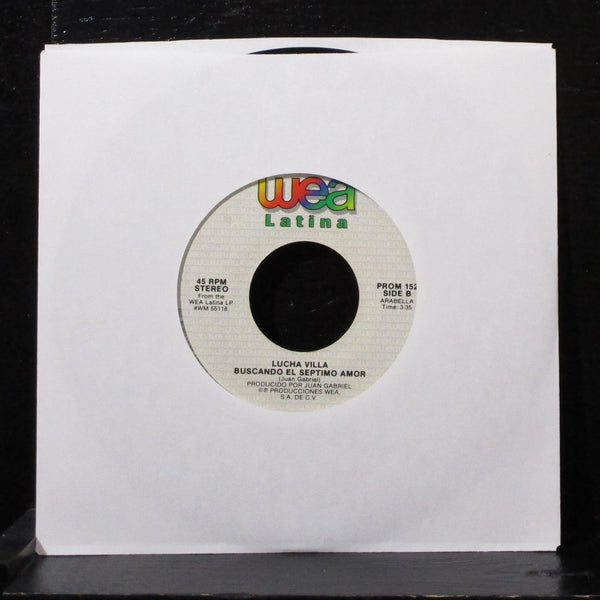 Lucha Villa - Buscando El Septimo Amor 7" VG+ Vinyl 45 WEA Latina PROM 152 USA - Shuga Records