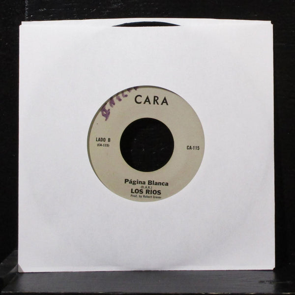 Los Rios - Tu Carino Es Mio / Pagina Blanca 7" VG+ Vinyl 45 Cara CA-115 USA - Shuga Records