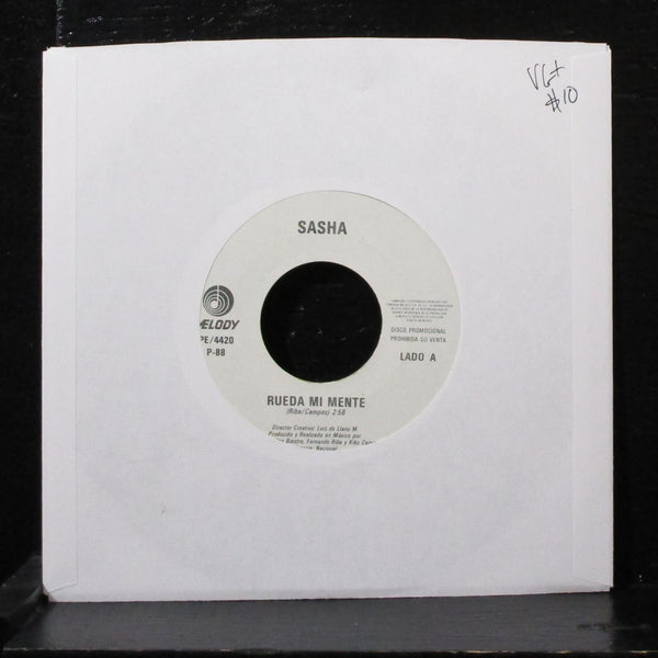 Sasha - Rueda Mi Mente 7" VG+ Promo Vinyl 45 Melody PE/4420 Mexico 1987 - Shuga Records