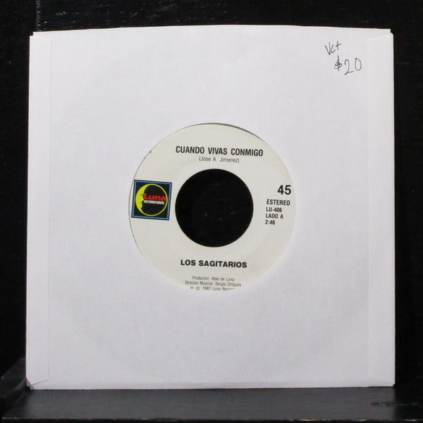 Los Sagitarios - Cuando Vivas Conmigo / Hoja Seca 7" VG+ Vinyl 45 Luna LU-406 - Shuga Records