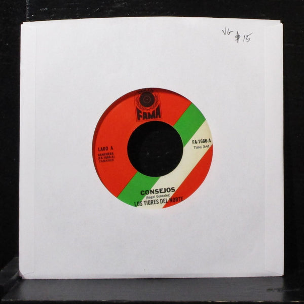 Los Tigres Del Norte - Consejos 7" VG Vinyl 45 Fama FA-1666 USA - Shuga Records