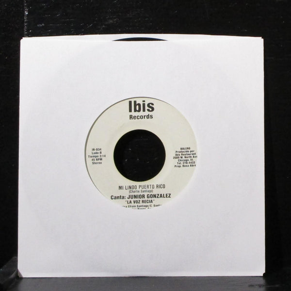 Junior Gonzalez - Navidad Sin Ella / Mi Lindo Puerto Rico 7" VG Vinyl 45 IR-034 - Shuga Records