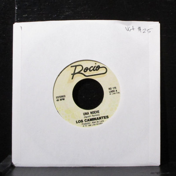 Los Caminantes - Una Noche / El Negro No Puede 7" VG+ Vinyl 45 Rocio USA 1986 - Shuga Records