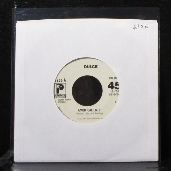 Dulce - Amor Caliente 7" VG+ Promo Vinyl 45 Profono PRS 90244 USA 1987 - Shuga Records